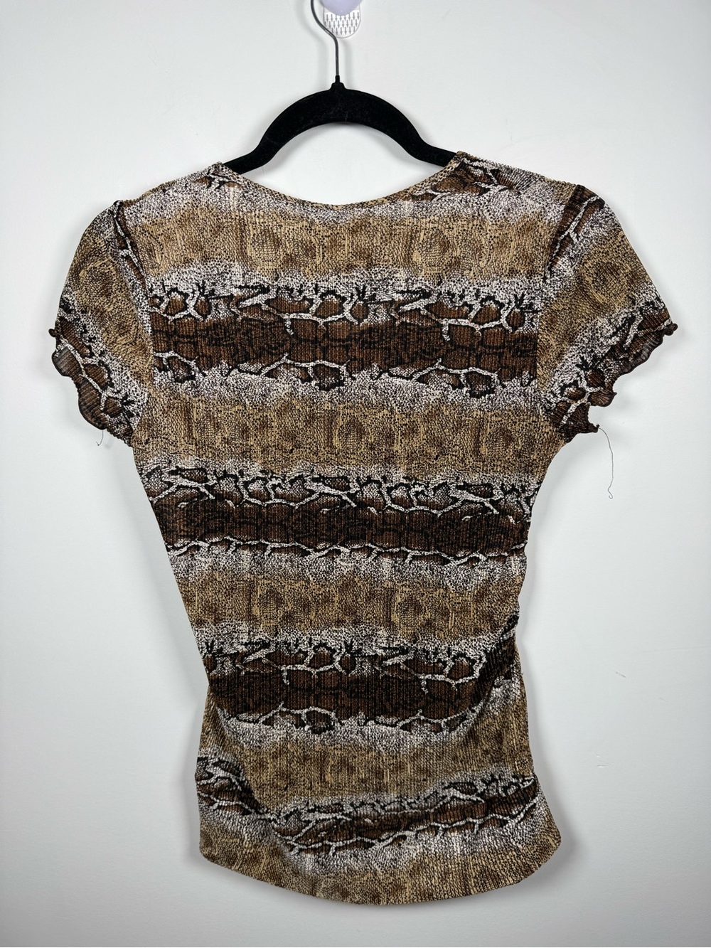 NOTATIONS | Y2K Faux Layered Snakeskin Top P2P 16” - Picture 4 of 5